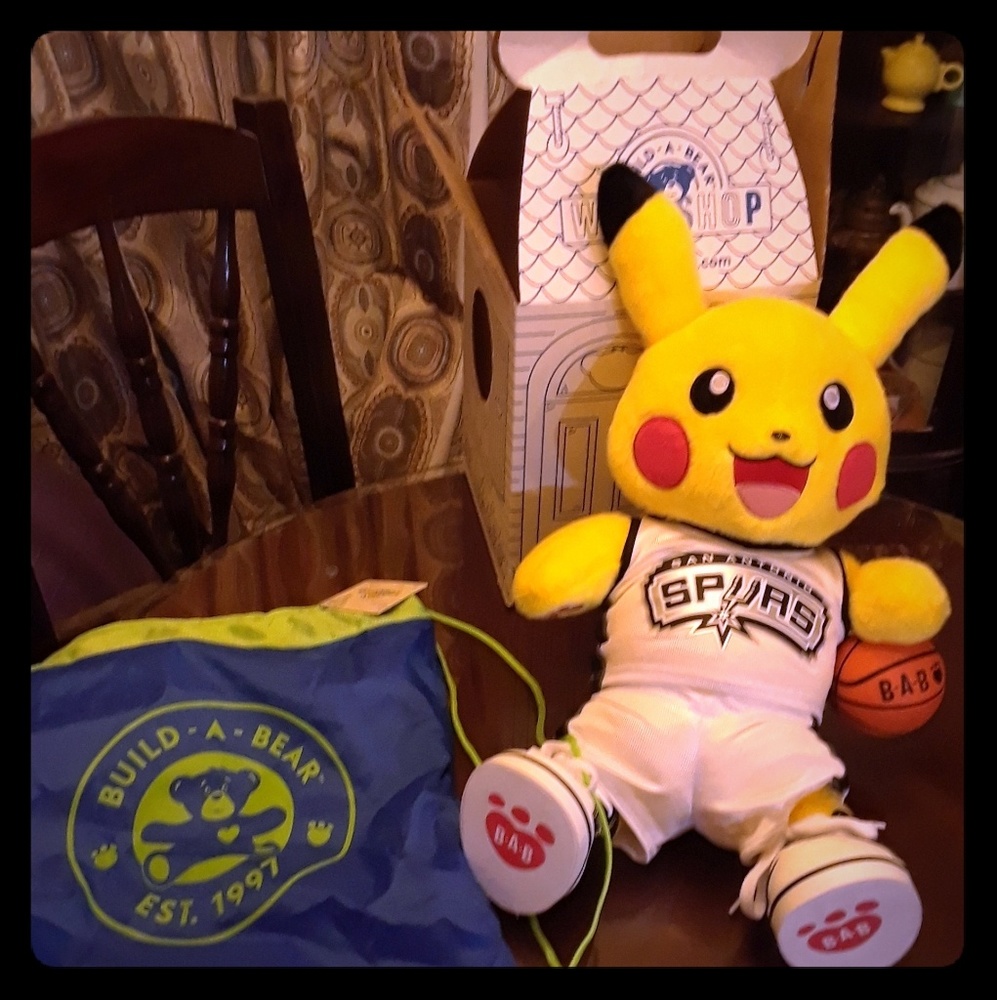 Build a Bear Pokemon Pikachu NBA Spurs